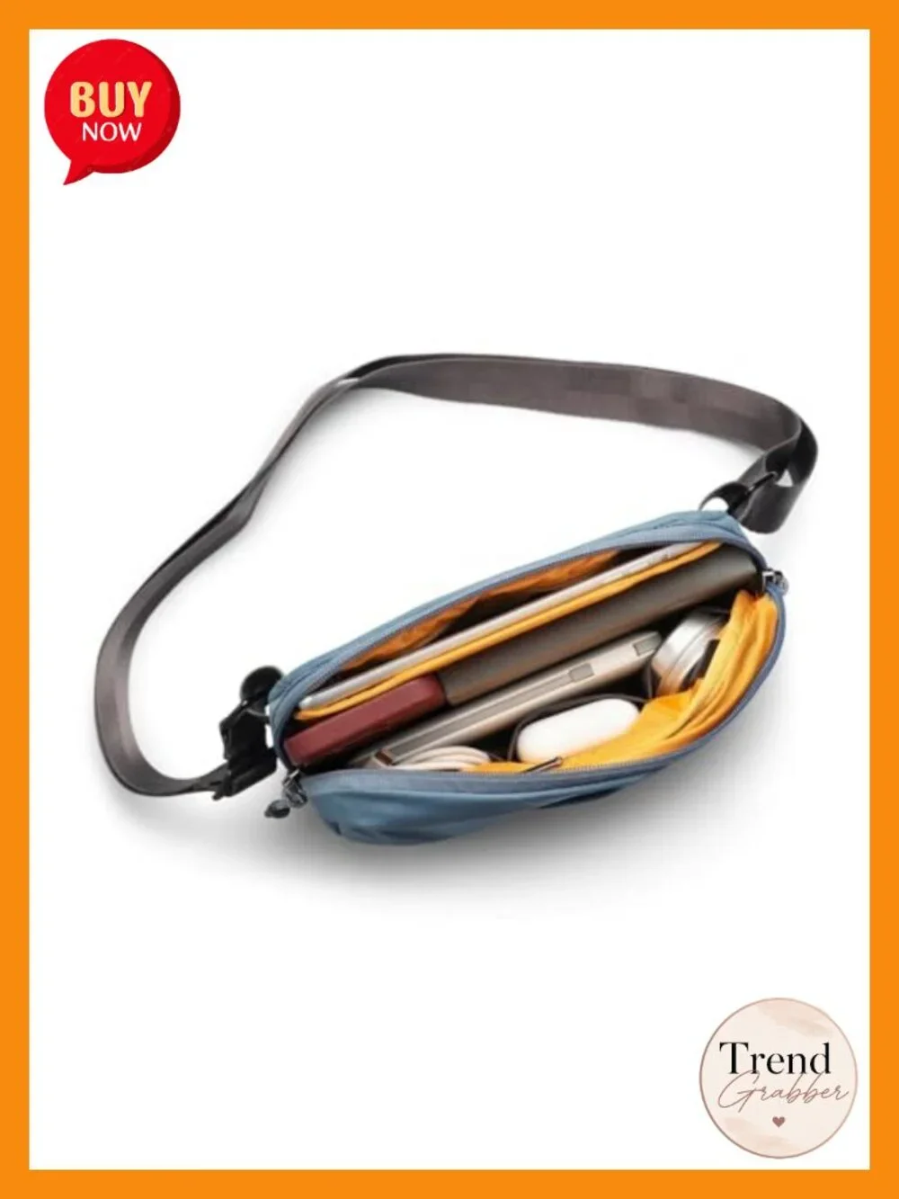 Ultra-Light Crossbody Sling Bag for Travel & Daily Use - Recycled Oxford Nylon